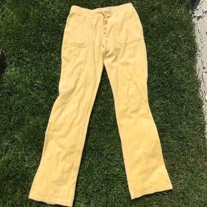 Yellow Velour Trackpants